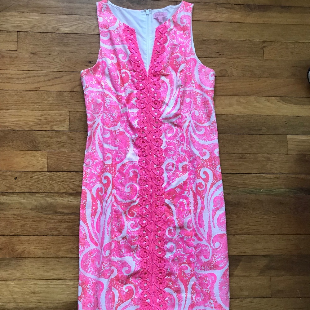 Lilly Pulitzer Hot Pink Shift Size 4